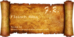 Fleisch Réka névjegykártya