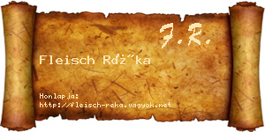 Fleisch Réka névjegykártya